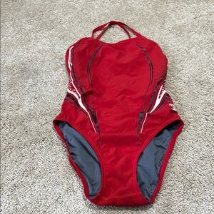 Speedo Red Racing Swimsuit size 30/8